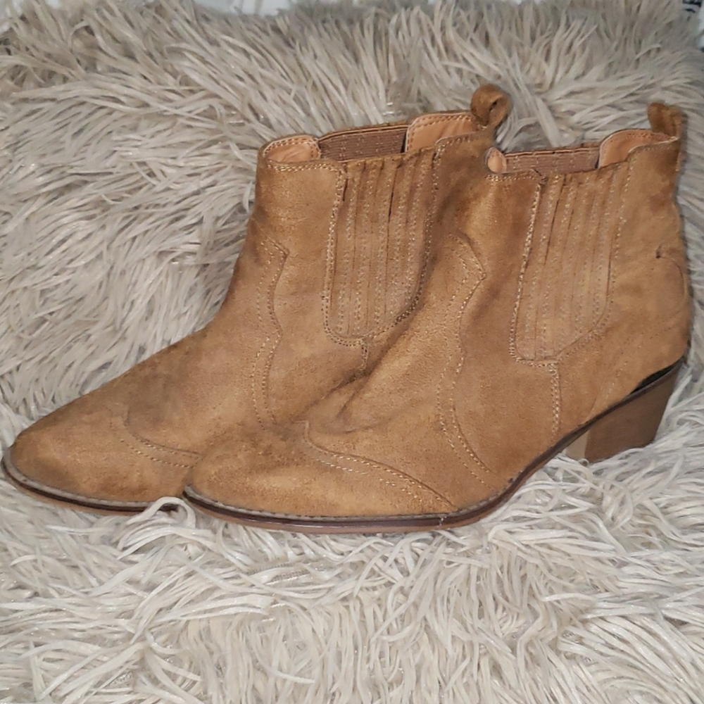 Tan ankle boots